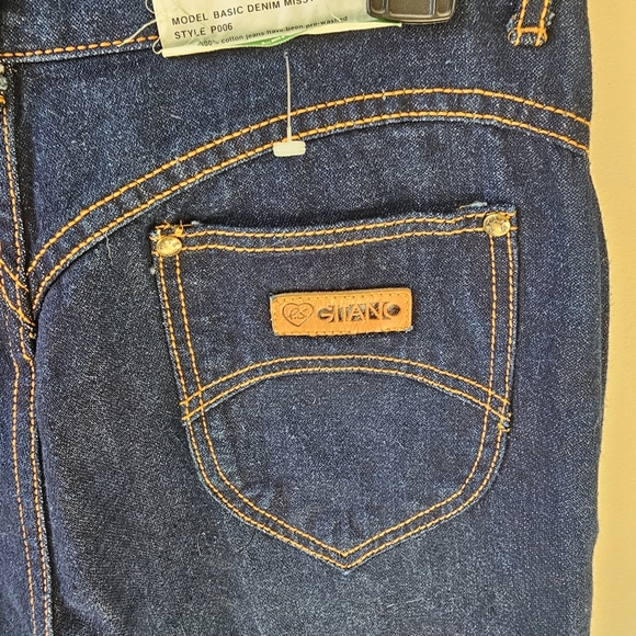 Vintage 80's 90's Deadstock Gitano Dark Blue Straight Leg Jeans Sz. 30 - Picture 2 of 12